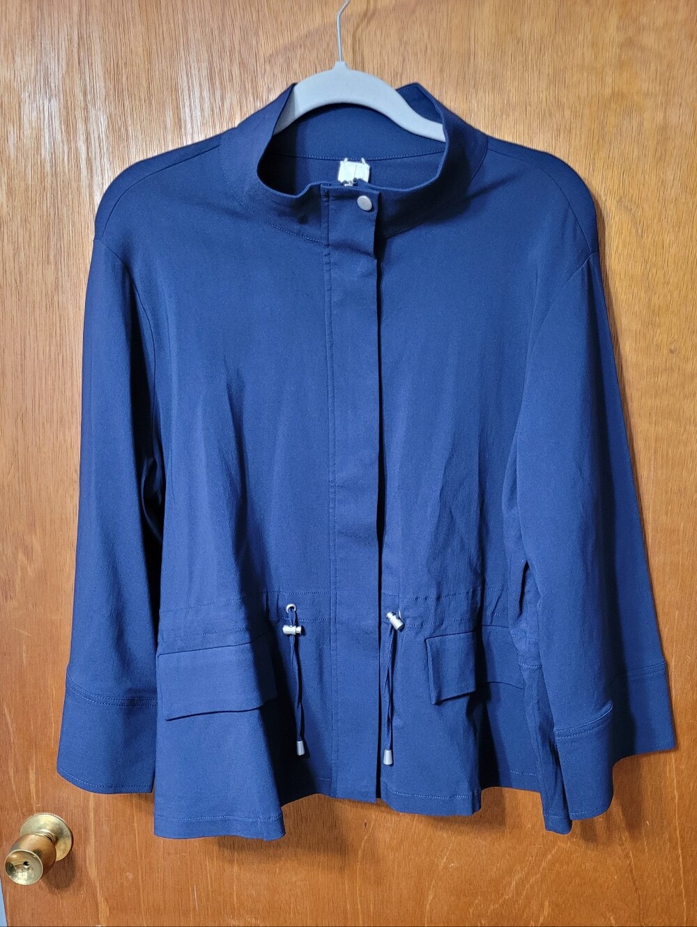 Wynne Layers By Marla Wynne Navy Blue Jacket Size XL (1286)